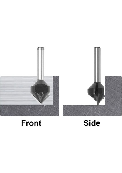1/4inch Shanks Karbür Spoiler V-Flute 90 ° Tek Flüt Ruter Ruter Matkap Ucu Ucu Freze Freze Cuttters (Yurt Dışından) modelleri