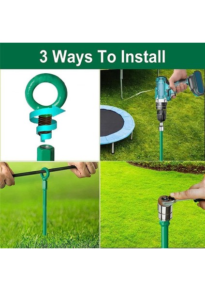 18 Inç Zemin Ankraj Kiti Helix Toprak Toprak Çapası Kamp Çadırı Için Ağır Hizmet Kulübesi Çapa Kancası Kanopi Salıncak Setleri 4 Pcs (Yurt Dışından) modelleri