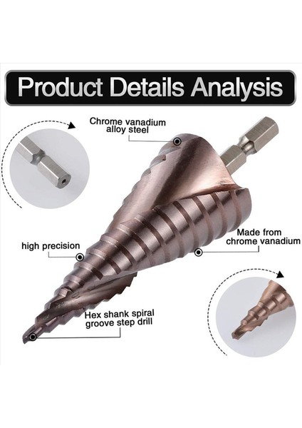 4x M35 Hss Co Co Adım Matkap Bit Kobalt Koni Matkap Bitleri 4-32MM Ahşap Paslanmaz Çelik Metal Delik Testere Alet Seti Hex (Yurt Dışından) indirimleri