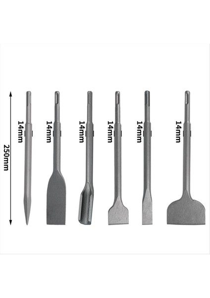 Yuvarlak Kol Iki Çukur ve Iki Oluk Elektrik Çekiç Keski 6pc Seti Bükme ve Kürekle Beton Darbe Biti (Yurt Dışından) modelleri