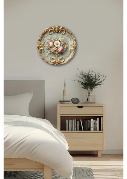 3D Görünümlü Temperli Cam Tablo – Çiçek ve Altın Varak Desenli Duvar Süsü Uv Baskı 33X33 CM-CDS079 fırsatları