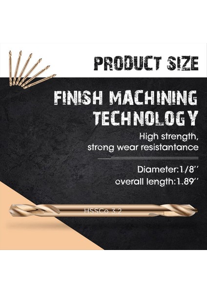 30PCS 1/8in Kobalt Matkap Bitleri Sertleştirilmiş Çelik Dökme Demir Ahşap Plastik Plastik Paslanmaz Çelik Matkap Bit (Yurt Dışından) fiyatları