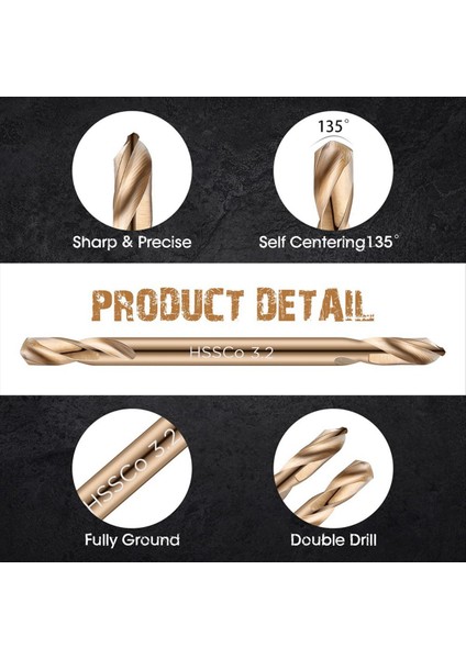 30PCS 1/8in Kobalt Matkap Bitleri Sertleştirilmiş Çelik Dökme Demir Ahşap Plastik Plastik Paslanmaz Çelik Matkap Bit (Yurt Dışından) fırsatları