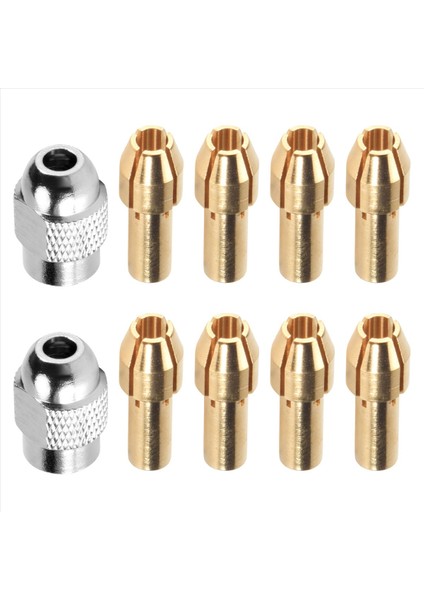 Dremel Için 10 Adet Pirinç Koltuk Yedek 4485 Hızlı Değişiklik Döner Sondaj Somun Alet Seti 0 8/1 2/1 5/1 8/2 0/2 4/3 0/3 2mm (Yurt Dışından)