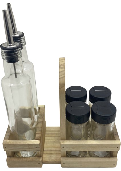 Ahşap Doğal Baharatlık Yağdanlık ve Peçetelik Takımı(Uzun Başlık)(Set)(Kavak-Ihlamur) modelleri