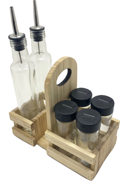 Ahşap Doğal Baharatlık Yağdanlık ve Peçetelik Takımı(Uzun Başlık)(Set)(Kavak-Ihlamur) fırsatları