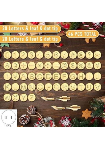 Dıy Ahşap/deri Seti + 26 Harf Bakır Kalıp Ahşap Yakma Alfabesi Damgası Seti Ahşap Ipuçları Bizi Fiş Seti (Yurt Dışından) modelleri