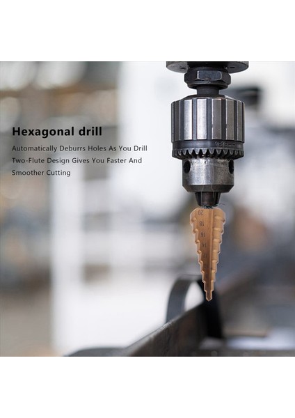 9pc Hss Adım Koni Konik Matkap Bit Set Metal Delik Kesici Metriği 3-12 4-12 4-20MM 1/4 Inç Titanyum Kaplamalı Metal Altı (Yurt Dışından) fırsatları