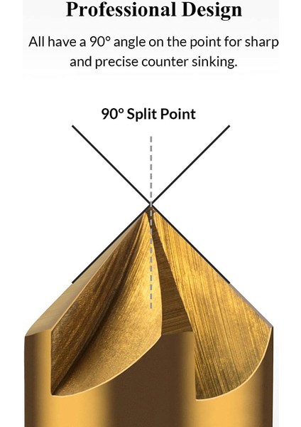 6 Pcs 1/4inch Hex Shank Counterk Matkap Bitler Merkez Punch Seti Hss 5 Flüt Konuşma 90 Derece Merkez Punch Tool Sets (Yurt Dışından) fiyatları