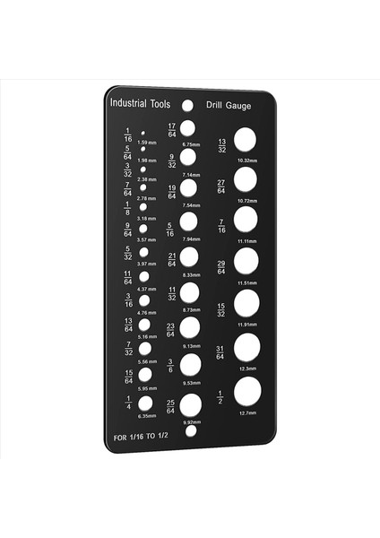2x Matkap Bitlik Göstergesi 1/16 Inç Ila 1/2 Inç Vida Boyutu ve Iplik Göstergesi Inç ve Ondalık Matkap Göstergesi Matkap Bitlik Kılavuzu (Yurt Dışından) fiyatları