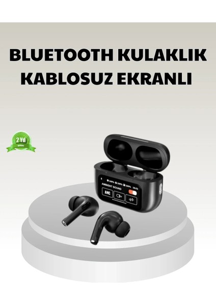 Bluetooth 5.3 Anc Kablosuz Kulaklık – Dokunmatik Kontrol, Dijital Ekran ve Uzun Pil Ömrü