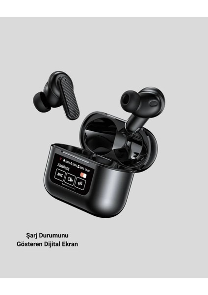 Bluetooth 5.3 Anc Kablosuz Kulaklık – Dokunmatik Kontrol, Dijital Ekran ve Uzun Pil Ömrü fiyatları