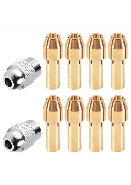 Dremel Için 10 Adet Pirinç Koltuk Yedek 4485 Hızlı Değişiklik Döner Sondaj Somun Alet Seti 0 8/1 2/1 5/1 8/2 0/2 4/3 0/3 2mm (Yurt Dışından) modelleri