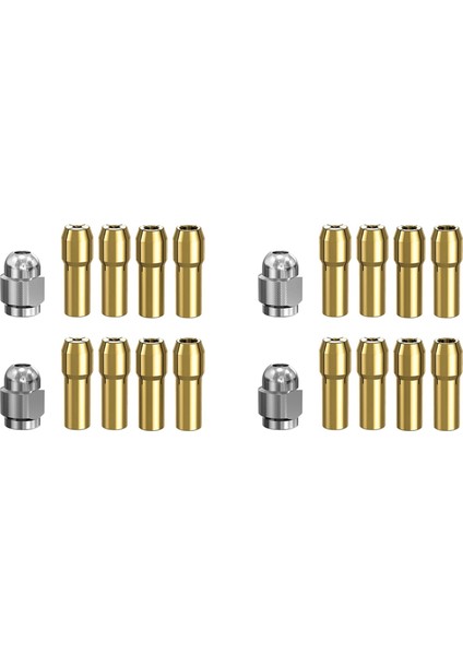 20PCS Dremel Için Pirinç Kolı Yedek 4485 Hızlı Değişiklik Döner Sondaj Somun Alet Seti 0 8/1 2/1 5/1 8/2 0/2 4/3 0/3 2mm (Yurt Dışından)