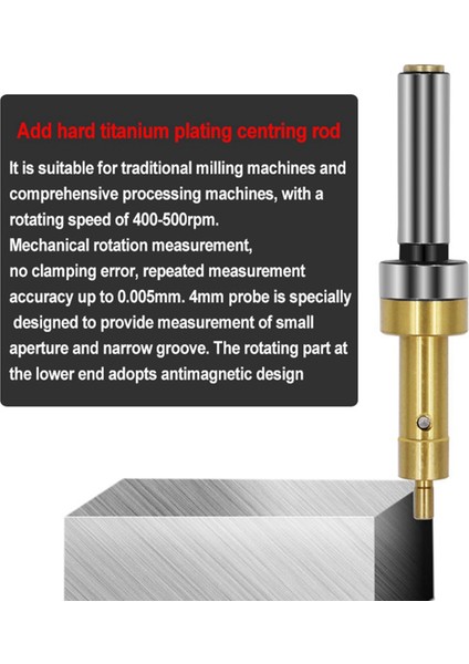 Cnc Makinesi Için 2x Hassas Titanyum Magnetik Olmayan Mekanik Kenar Bulucu Bulucu Bulucu Bulunma Noktası Sensörü (Yurt Dışından) modelleri