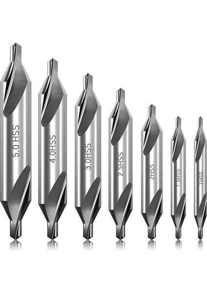 7 Pcs Center Matkap Bitleri Set 60 Derece Açı Matkap Bitleri Torna Metal Işleme Için Counterk Araçları (Yurt Dışından)
