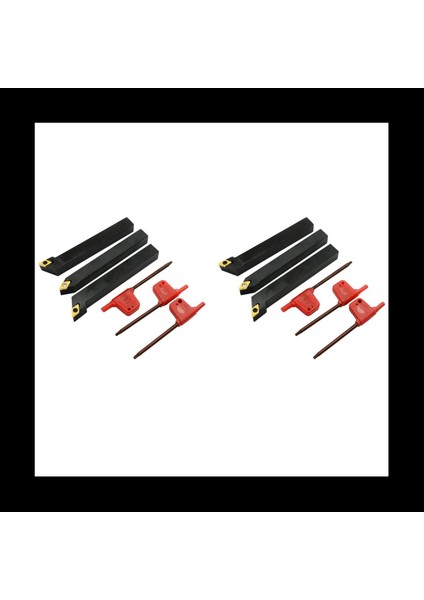 6pcs 1/2 Inç Cnc Torna Karbür Turning Araçları Dizinlenebilir Tutucu Seti SDNCN1212H07 + SDJCL1212H07 + 6pcs DCMT070204 Ekle (Yurt Dışından)