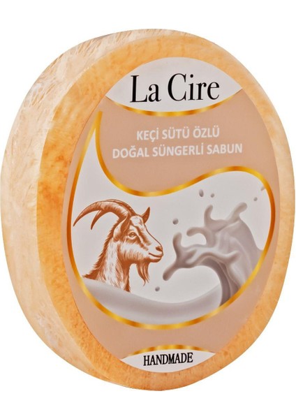 Keçi Sütü Özlü Doğal Süngerli Sabun