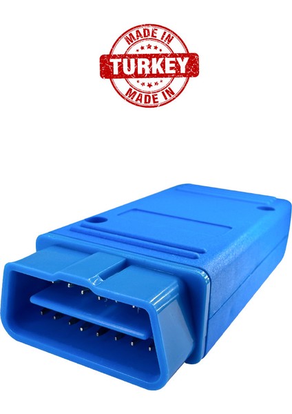 Obd2 Konnektörü Obd2 Adaptörü Obd Erkek Fiş Boş Kutu + Mavi