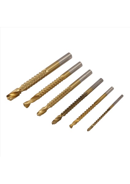 6pcs Titanyum Matkap Testere Bit Seti Hss Tutulmuş Bit Delek Sondajı 3-8mm Carpenter Hacksaw Matkap Bitleri Kiti (Yurt Dışından) fiyatları
