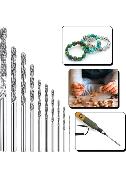 20 Adet Elmas Matkap Bitleri Seti Bükülme Elmas Ucu Matkap Biti Ağır Hizmet Tipi Mini Elmas Matkap Biti Cam Karo Takı Için Set (Yurt Dışından) fırsatları