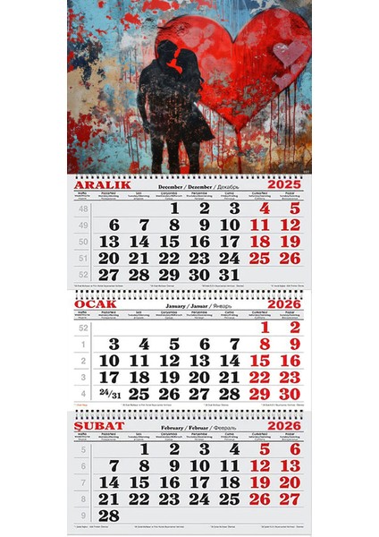 2026 Yılı Gemici Takvimi- Aşk