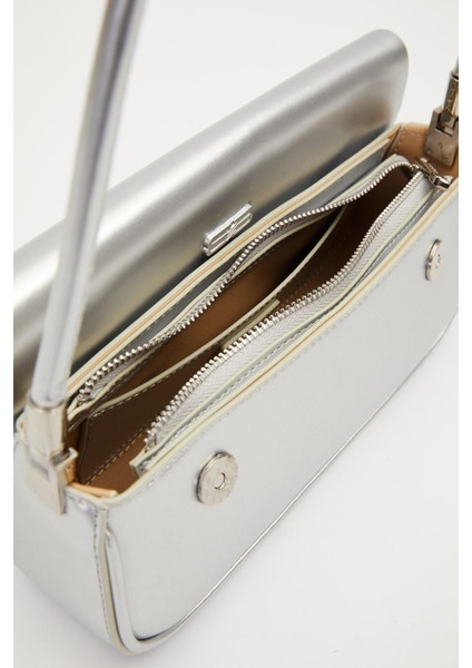 Gümüş Uzun Askılı Omuz Çantası