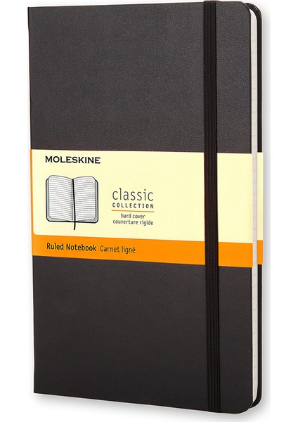 Çizgili Siyah Defter Cep Boy Sert Kapak