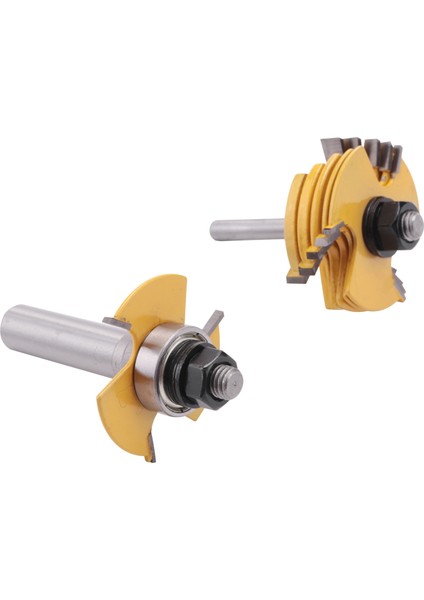 2pcs Yuva Kesici 3 Kanat Yönlendirici Biti 1/2 ve 1/4 Inç Şaft Ayarlanabilir Ahşap Işleme Aracı (Yurt Dışından)