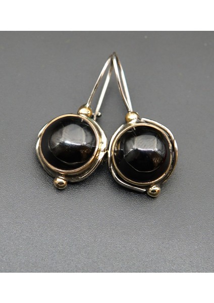 925 Ayar Gümüş Kadın Oltu Taşı Küpe SKÜ00015 fiyatları