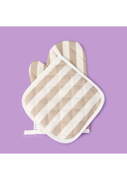Soft Nemo Fırın Eldiveni ve Tutaç - Bej / Ekru - 17X28 cm + 20X20 cm fiyatları