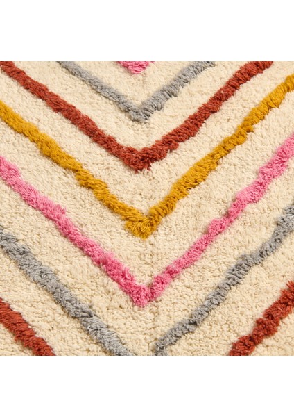 Soft Tufting Krus Banyo Paspası - Ekru / Renkli - 60X90 cm modelleri