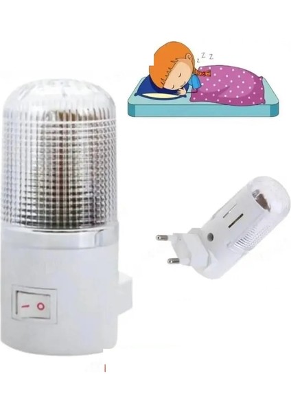 4 Ledli Beyaz Işık Gece Lambası Ledli Anahtarlı Çocuk Odası Gece Lambası 0.5W fiyatları