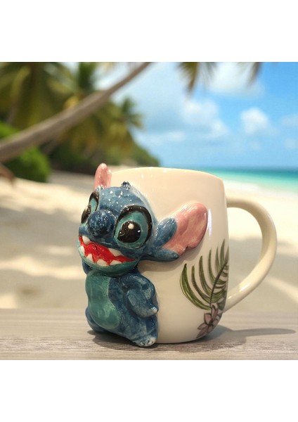 3D Kabartmalı Charm Hediyeli Seramik Kupa Bardak Hediye Paketi Yapılır