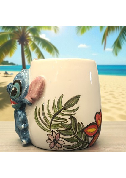 3D Kabartmalı Charm Hediyeli Seramik Kupa Bardak Hediye Paketi Yapılır