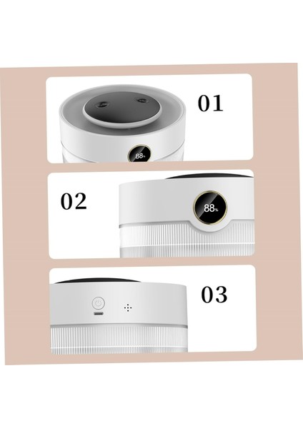 - Hava Nemlendirici 2000ml Su Haznesi - 7 Farklı Işık - Beyaz Renk - Aroma Hediyeli modelleri