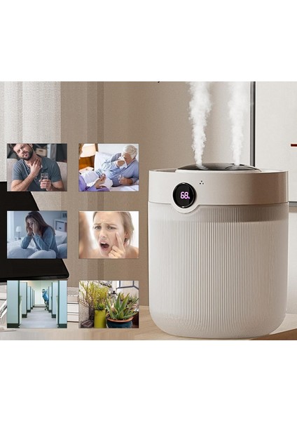 - Hava Nemlendirici 2000ml Su Haznesi - 7 Farklı Işık - Beyaz Renk - Aroma Hediyeli