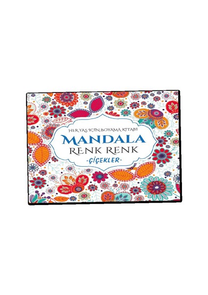 Mandala Renk Renk Çiçekler