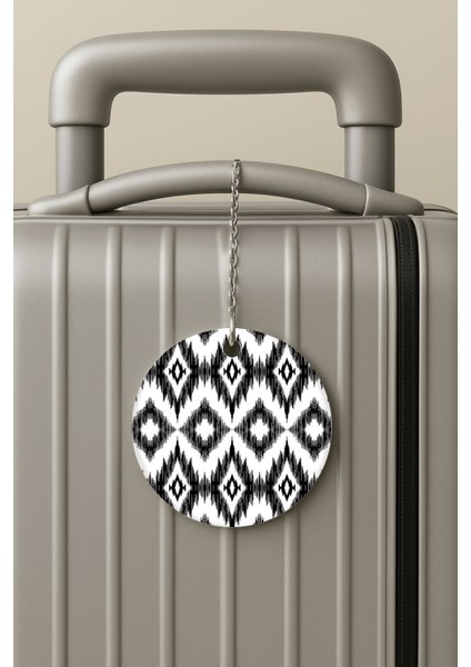 Pleksi Zincirli Bavul Etiketi Seyahat Tatil Için Tasarım Valiz Etiketi Samos