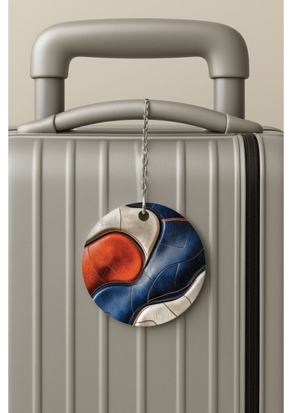 Pleksi Zincirli Bavul Etiketi Seyahat Tatil Için Tasarım Valiz Etiketi Spor Deri