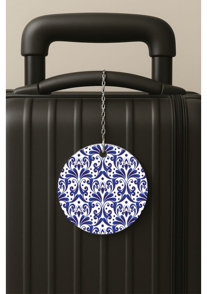Çini Desenli Uv Baskılı Pleksi Bavul Etiketi Seyahat Tatil Valiz Etiketi