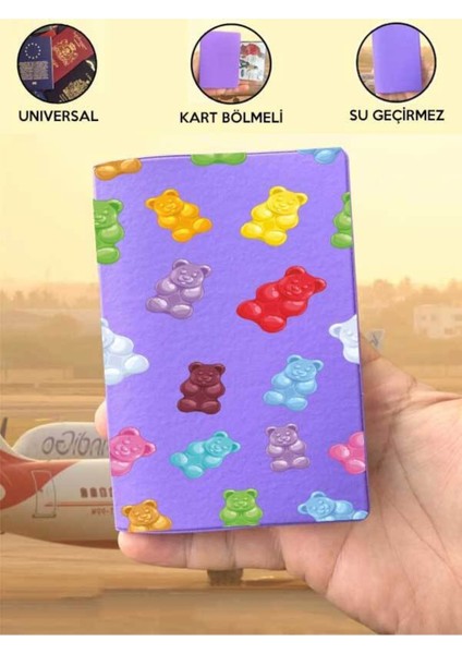 Tüm Ülke Pasaportlarına Uyumlu Jelibon Mor Vinleks Pasaport Kılıfı Kabı fırsatları