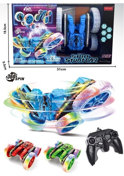 360D Işıklı Buharlı Spin Stuntcar