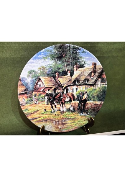 1992 Ingiliz Wedgwood Limitli Üretim Porselen Duvar Tabağı Tabak 20 cm Çapında fiyatları