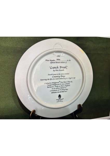 1992 Ingiliz Wedgwood Limitli Üretim Porselen Duvar Tabağı Tabak 20 cm Çapında fırsatları