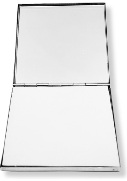 Çizgi Desenli Ortası Oval Kare Gümüş El Aynası Os fiyatları