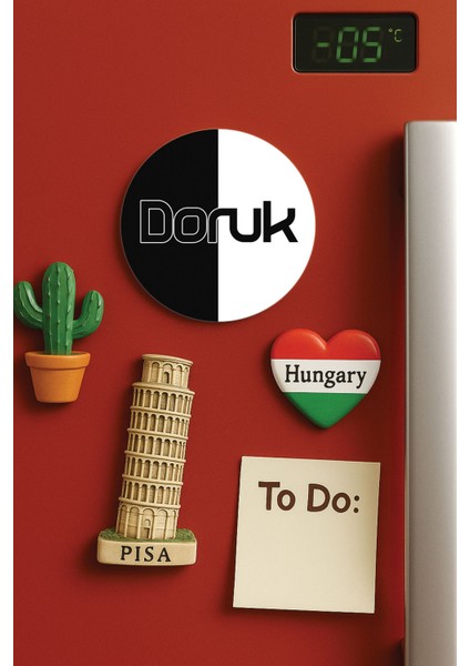 Kişiye Özel Isim Yazılı Dekoratif Buzdolabı Ofis Ev Magneti Magnet Büyük Jumbo Boy DIZAYN14