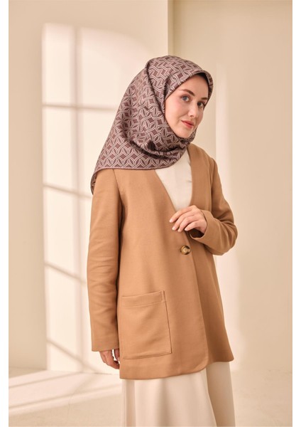 Twill Ipek Eşarp - 11479-11 Kahve Vizon modelleri