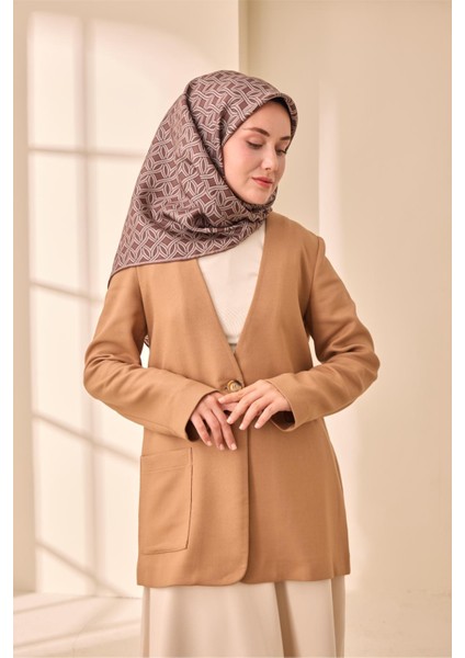 Twill Ipek Eşarp - 11479-11 Kahve Vizon fırsatları