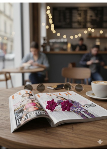 Rumi Küpe | El Yapımı Polimer Kil Çiçek Tasarım Küpe fırsatları